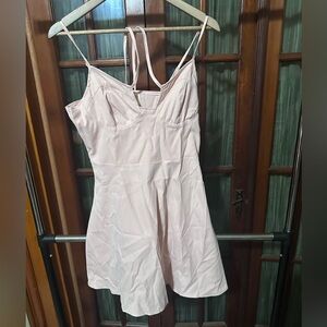 ROMWE Blush Pink Chemise Dress